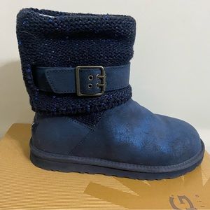 UGG Cambridge Navy Blue Fold Over Boots - Never worn